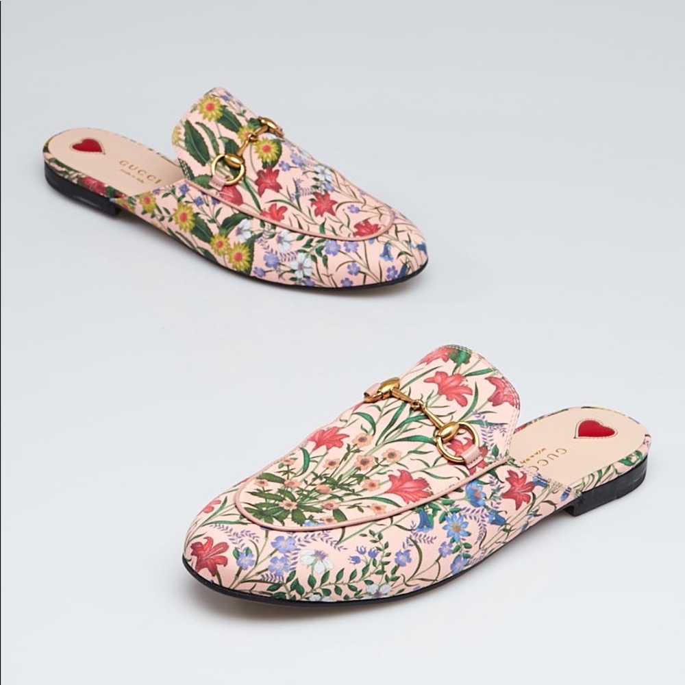 Gucci womens floral prince town slippers AUTHENTIC